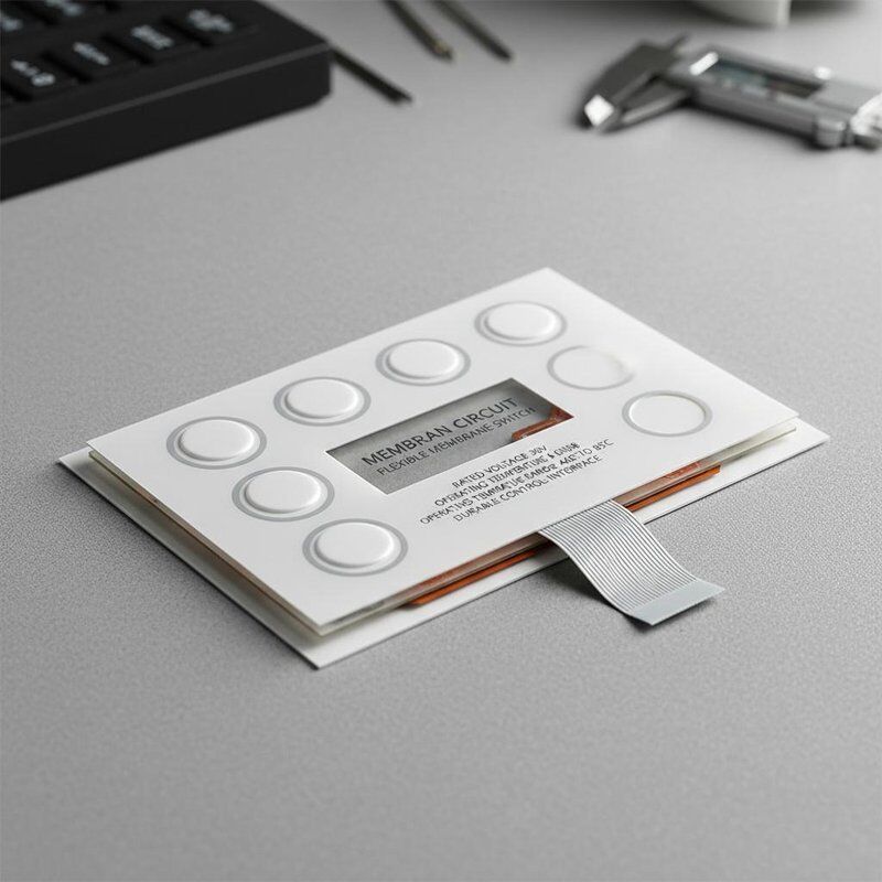 Membran Circuit Flexible Membrane Switch Rated Voltage 30V Operating Temperature Range 40C To 85C Durable Control Interface